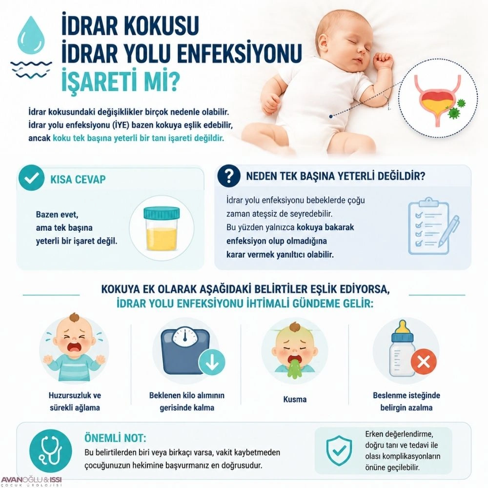 Bebeklerde idrar kokusu nedenleri