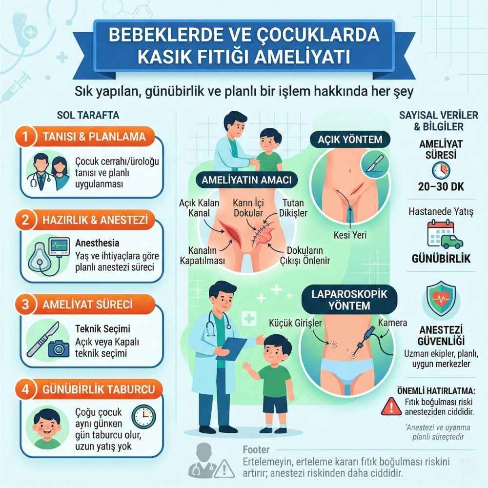 Bebeklerde kasık fıtığı ameliyatı riskli mi