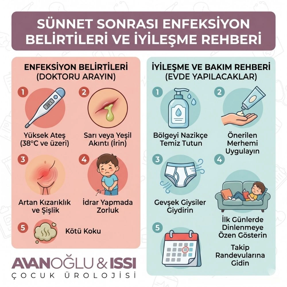 sünnet sonrası enfeksiyon belirtileri
